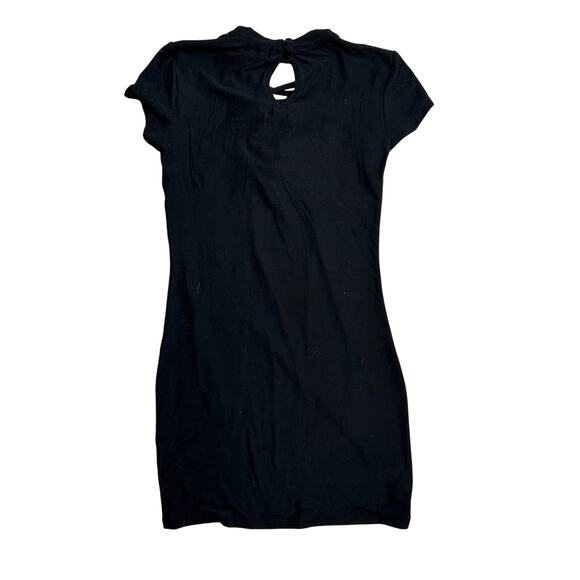 Derek Heart Lace Up Sexy Midi Dress Bodycon Small Short Sleeve - Picture 4 of 6